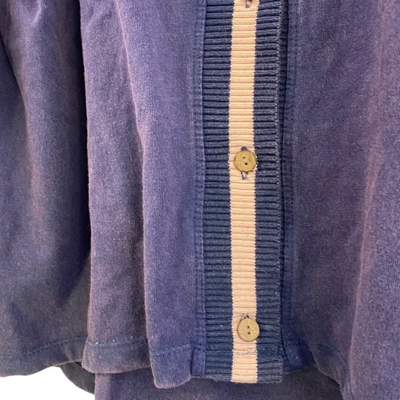 SOLD Free People We The Free Marley Cardigan Tee Top Purple Multi Size Large - Picture 7 of 13